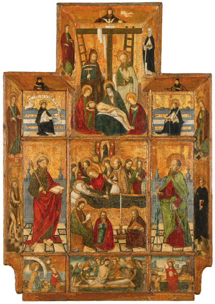 JUAN VICENTE MASIP Y OBRADOR Valencia h. 1475 – 1550. Retablo de la Dormición de la Madre de Dios. H. 1506. Subasta de pintura