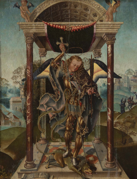 PEDRO DELGADO Orgaz, Toledo S. XVI San Miguel venciendo al demonio. 1510