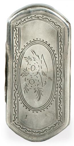 Lote 1510: Caja de rapé de plata española punzonada Córdoba S. XIX