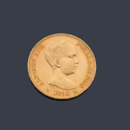 Lote 2431: Alfonso XIII, 20 pesetas Madrid 1890 MPM.