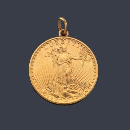 Lote 2443: Moneda 20 dólares americanos en oro de 22 K.