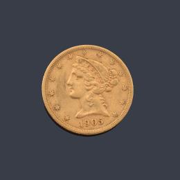 2448   -  Lote 2448: Moneda de 5 dólares USA en oro de 22 K.