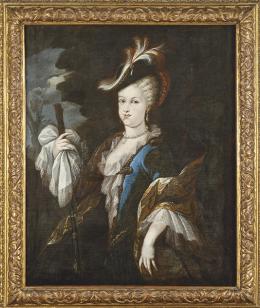 116   -  Lote 116: MIGUEL JACINTO MELÉNDEZ - La reina Maria Luisa Gabriela de Saboya en traje de caza