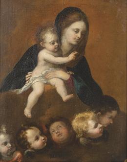 Lote 98: ESCUELA MADRILEÑA S. XVII - Virgen con el Niño