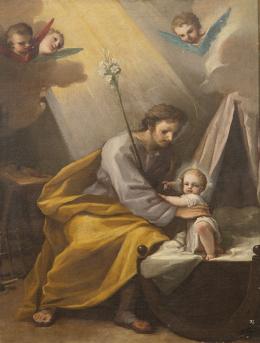 113   -  Lote 113: ESCUELA ESPAÑOLA S. XVIII - San José con el Niño