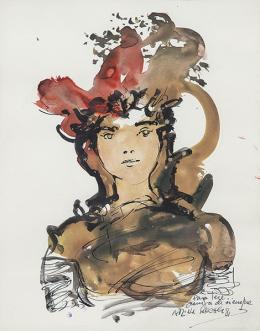 Lote 569: JOSE ANTONIO MOLINA SANCHEZ - Retrato de mujer