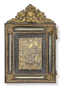 1054   -  Lote 1054: Escuela Italiana S. XVI
"Natividad"
Placa de bronce en relieve, plateada y dorada.