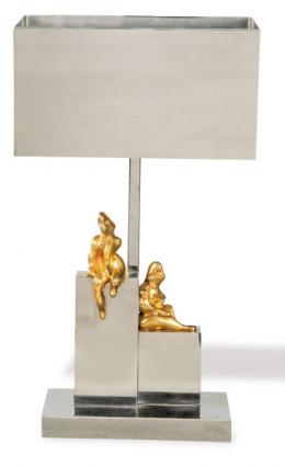 1294   -  Lote 1294: Aurelio Teno (1927-2013)
Lámpara de sobremesa en metal cromado y bronce. Firmado y numerado