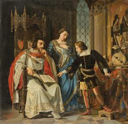 112   -  Lote 112: CARLOS GIRONI Y CABRA - San Fernando y su esposa doña Beatríz admirados de las disposiciones y talento de su hijo don Alfonso