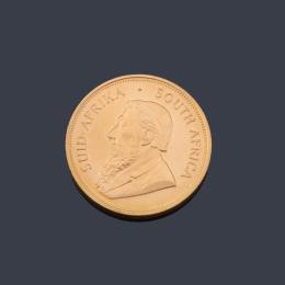 Lote 2669: Moneda Krugerrand South Africa en oro de 22 K.