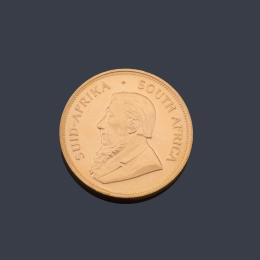 Lote 2670: Moneda Krugerrand South Africa en oro de 22 K.