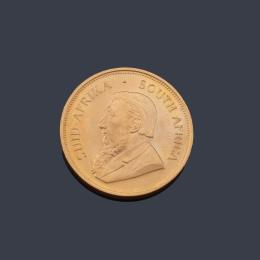 Lote 2675: Moneda Krugerrand South Africa en oro de 22 K.