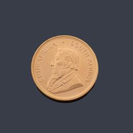 Lote 2677: Moneda Krugerrand South Africa en oro de 22 K.