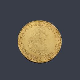 Lote 2684: Fernando VI, 8 escudos Lima 1755 JM