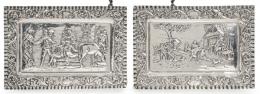 1140   -  Lote 1140: Pareja de bandejas de plata española sin punzonar ff. S. XIX.
