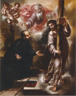 64   -  Lote 0064
JUAN DE VALDÉS LEAL - Aparición de Cristo a San Ignacio de camino de Roma