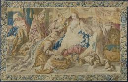 1234   -  Lote 1234
“El baño de Esther”. 
Tapiz Luis XV de la Manufactura Real de Gobelinos. Tejido en el taller de Michele Audran, según un diseño de J.F. de Troy de 1738, y terminado en 1743.