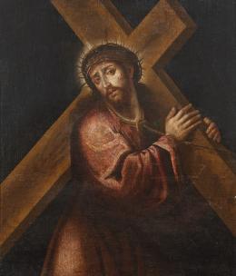 Lote 73: ESCUELA MADRILEÑA S. XVII - Cristo portacroce