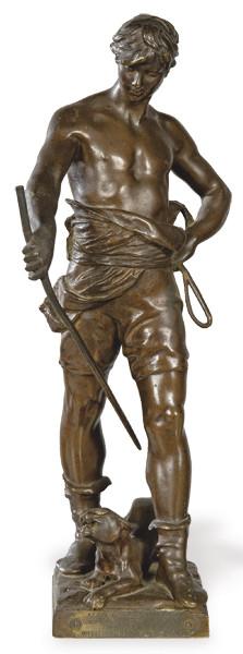 Lote 1275: Eugene Marioton (Francia 1854-1933)
"El Domador" ff. S. XIX pp. S. XX
Escultura en bronce patinado, firmada, editada por la fundición Siot Decauville