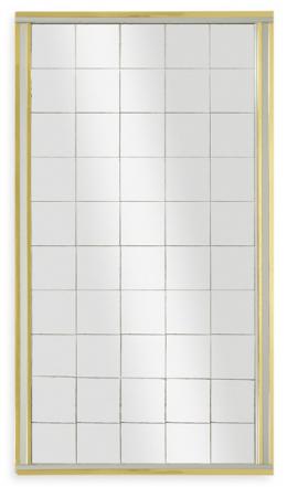 Lote 1363: Marco de espejo en madera lacada en gris y metal dorado.
S. XX
