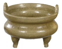 Lote 1367: Recipiente en cerámica china vidriada, siguiendo modelos de la Dinastía Song (960-1279). Posiblemente del S. XIX.