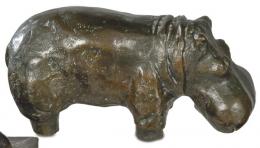 Lote 1465: "Hipopótamo" de bronce patinado, Francia, pp. S. XX.
Marcado 1/100 III.