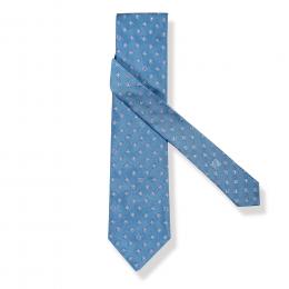 Lote 2607: Corbata Loewe con monograma jacquard azul con estuche