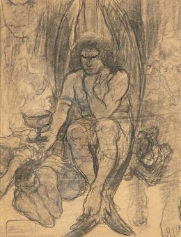 Lote 24: JOSÉ JIMÉNEZ ARANDA - Figura alada portando una copa