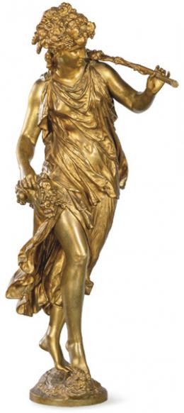 Lote 1088: Mathurin Moreau (Francia 1822-1912) con sello de fundición de E. Colin & Cie. Paris
"Figura Femenina" h. 1900