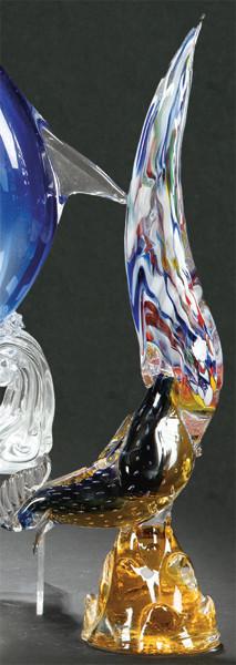 Lote 1111: Pavo de cristal de Murano