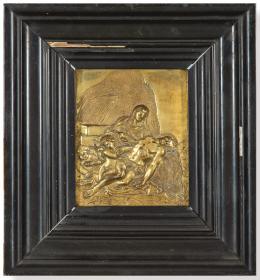 Lote 1130
Placa de bronce dorado Piedad Italia S. XVII