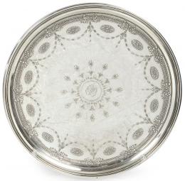 Lote 1208
Salvilla de plata de Tiffany & Co. Ley Sterling con marca correspondiente al periodo de John C. Moore (1907-1947).
