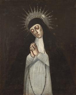 Lote 74: ESCUELA MADRILEÑA S. XVII - Virgen de la Soledad