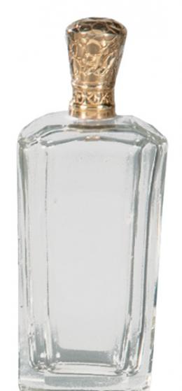 Lote 1498
Perfumador de cristal tallado y plata dorada, Francia S. XIX