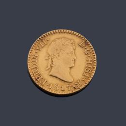 Lote 2624: Fernando VII 1/2 escudo, Madrid 1817 GJ.