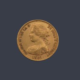 Lote 2637: Isabel 2ª 100 reales, Barcelona 1862.