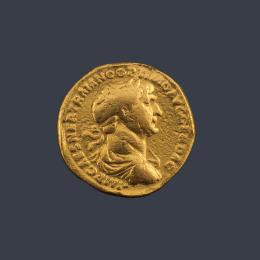 Lote 2642: Auréo Romano en oro de 22 K.