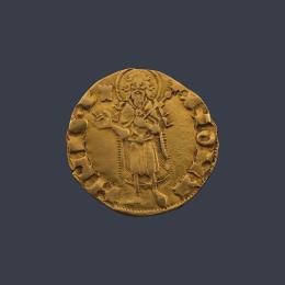 Lote 2644: Florín Corona de Aragón en oro de 22 K.