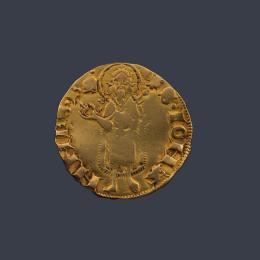 Lote 2646: Florín Corona de Aragón en oro de 22 K.