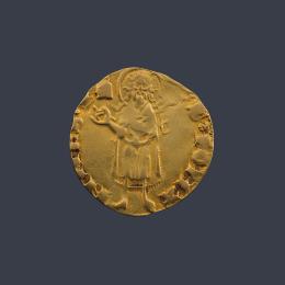 Lote 2647: Florín Corona de Aragón en oro de 22 K.