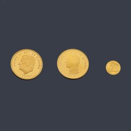 Lote 2665: Monedas 4 piezas conmemorativas de Rugby y futbol en oro de 24 K.