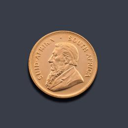 Lote 2679: Moneda Krugerrand South Africa en oro de 22 K.