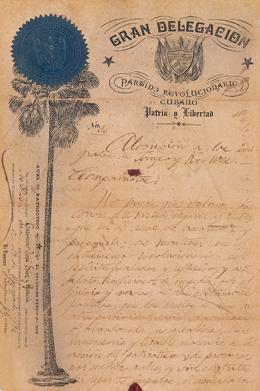 Lote 569: DOCUMENTO - José Martí. Gran Carta Nº 36