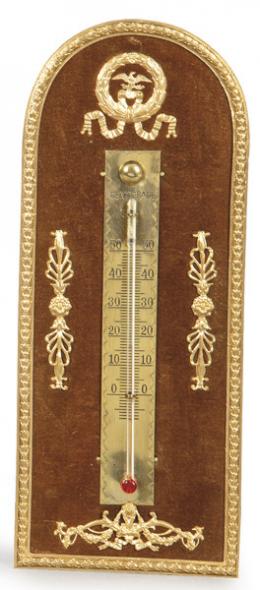 Lote 1013: Barómetro de mesa de bronce, Francia ff. S. XIX pp. S. XX.