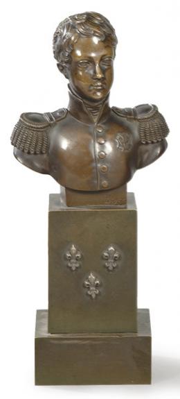 Lote 1223: Busto de bronce dorado firmado Boyer