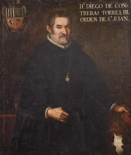 Lote 90: ESCUELA ESPAÑOLA S. XVII - Retrato de Don Diego de Contreras y Torres de Portugal, caballero de la Orden de San Juan
