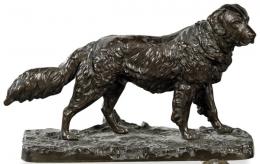 Lote 1389: "Perro Setter" en bronce patinado S. XX.