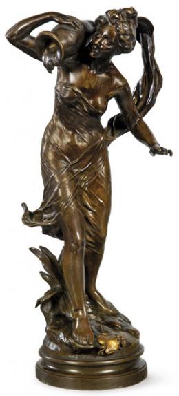 Lote 1410
Charles Theodore Perron (Francia 1862-1934)
"La Source" h. 1900
Escultura de bronce patinado. 