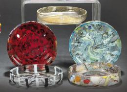 Lote 1509: Cinco porta aperitivos de cristal de Murano