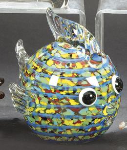 Lote 1514: Pez Globo de cristal de Murano